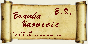 Branka Udovičić vizit kartica